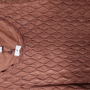 NWT THE DROP BROWN MAXI SWEATER DRESS